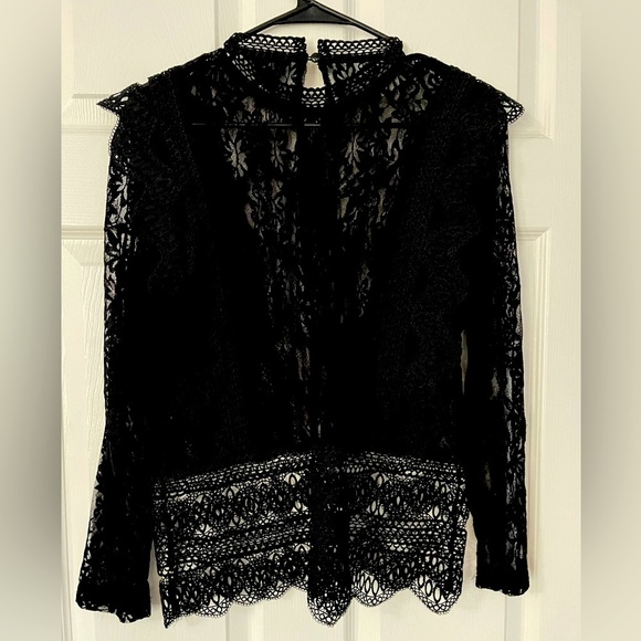 Adiva Tops - Size small see through lace top. The brand is “ADIVA”.